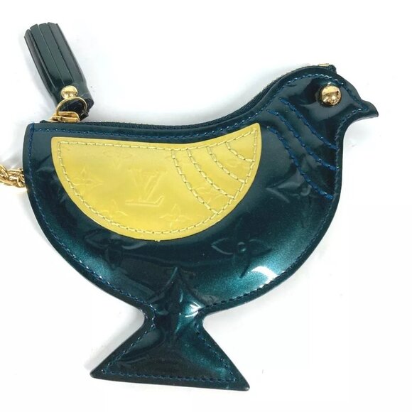 LOUIS VUITTON MonogramVernis Pochette Oiseau Bag Charm Wallet Bird purse - Picture 11 of 11